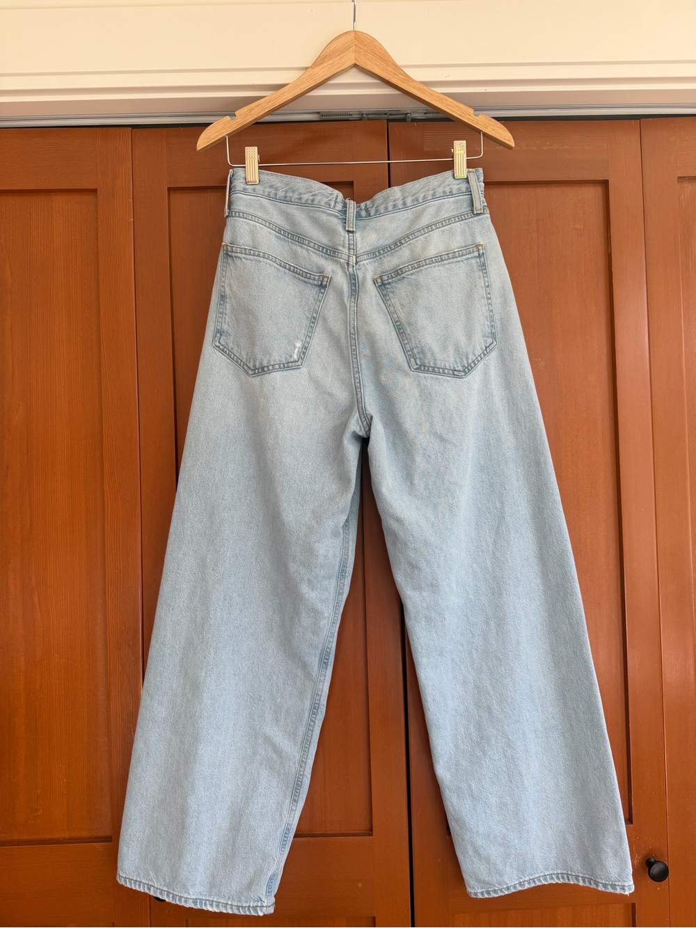 Agolde Light Wash Low Slung Baggy Wide Leg Jeans Size 25 - Picture 3 of 9